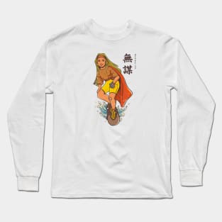 Cool comic girl skateboarding Long Sleeve T-Shirt